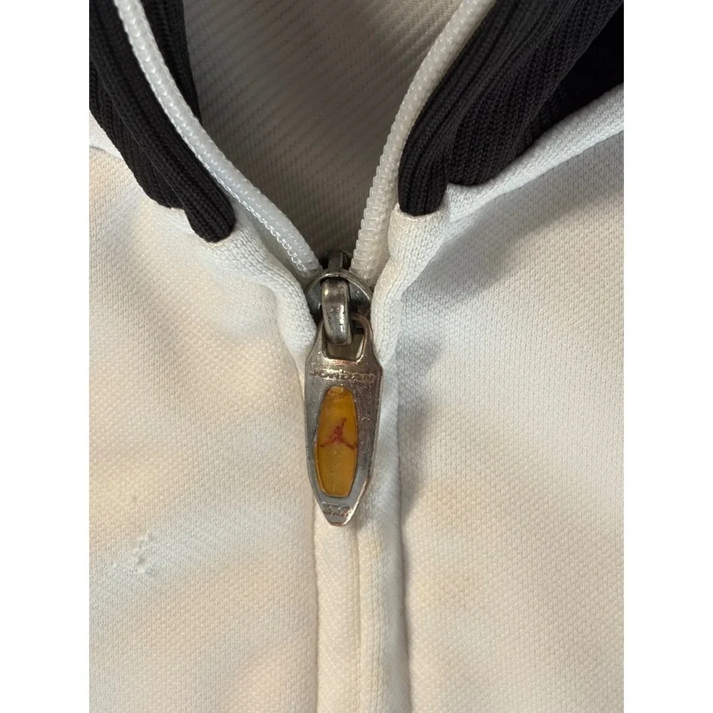 Vintage Y2K Jordan Brand XX2‎ White Black Full Zip Track Jacket Lg Jumpman Logo